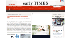 Desktop Screenshot of earlytimesnews.com